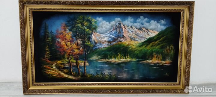 Картина маслом на холсте горный пейзаж