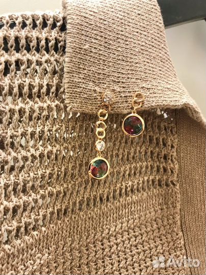 Серьги под золото разные