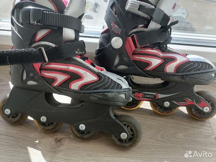 Коньки роликовые раздвижные 2 пары