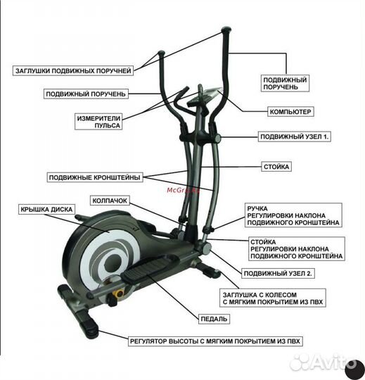 Infiniti XT-7 до 150 кг эллиптический тренажер