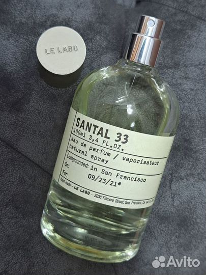 Духи оригинал Santal 33, Le Labo parfum 100ml