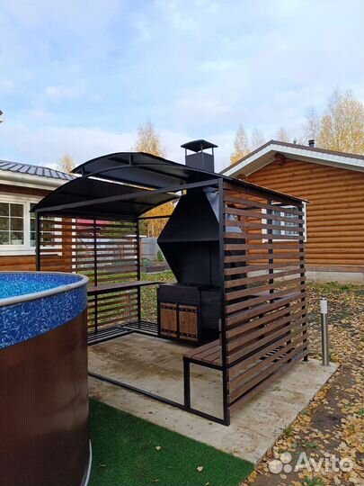 Мангал с крышей