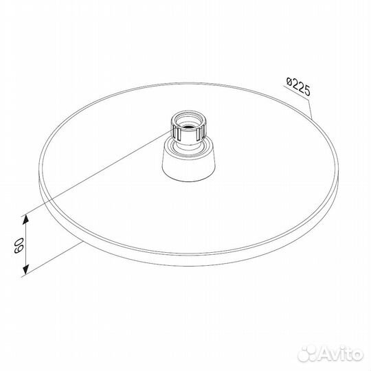 Тропический душ (лейка) Damixa Jupiter 977050300 ч