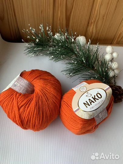 Пряжа nako purewool 100 шерсть