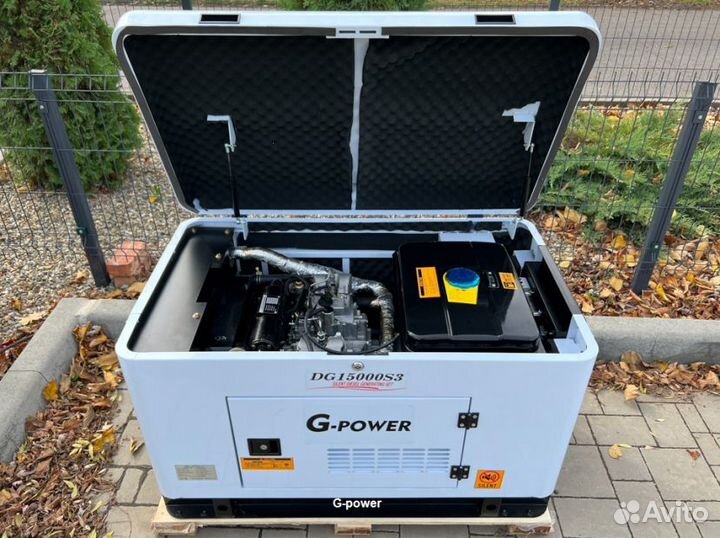 Генератор дизельный 13 kW G-power трехфазный водян