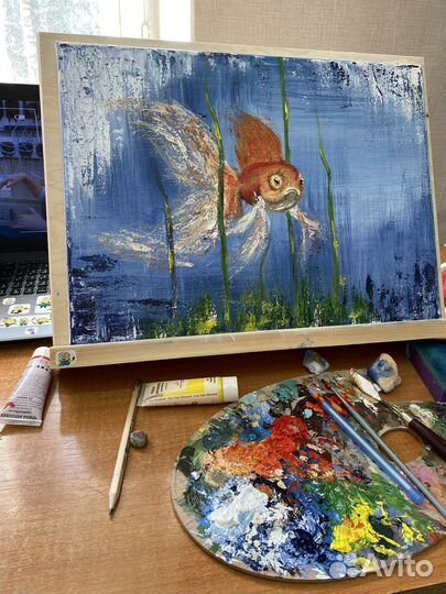 Картина акрилом на холсте 40x30