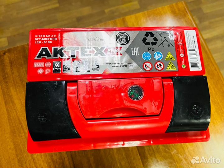 Аккумулятор 60 EFB Актех 610A на Рено Киа Хендай