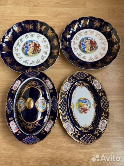 Посуда Чехия cobalt