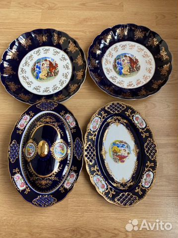 Посуда Чехия cobalt