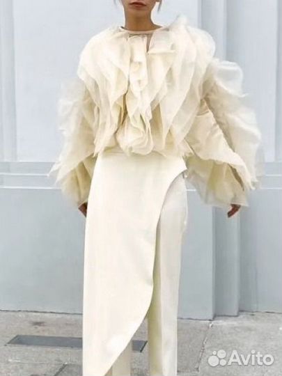 Блуза зефирка молочная