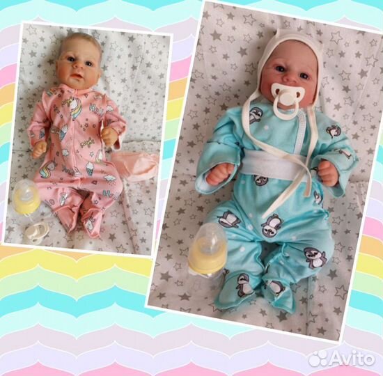 Куклы реборн Сашенька и Машенька, ручная работа