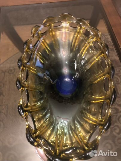 Вазы из цветного стекла СССР