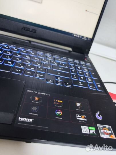 Игровой ноутбук Asus. Ryzen 7/RTX2060