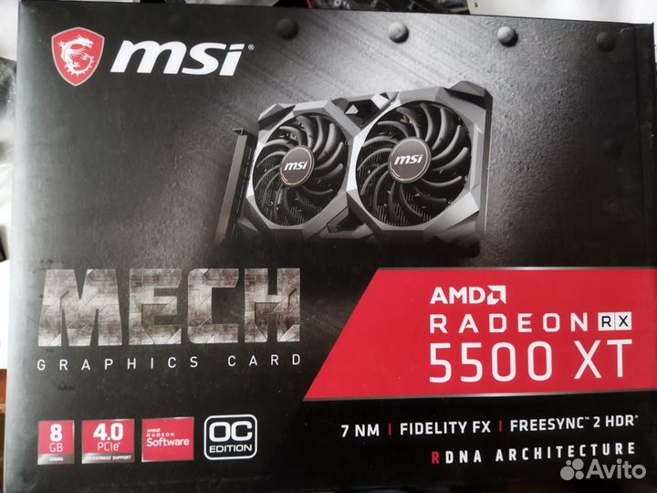 Видеокарта gigabyte AMD Radeon RX 5500XT