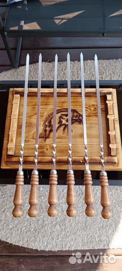 Поднос для шашлыка и подставка для шпажек 2 в 1