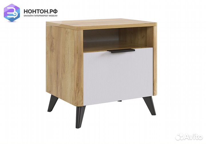 Тумба прикроватная Адам дуб крафт золотой / белое