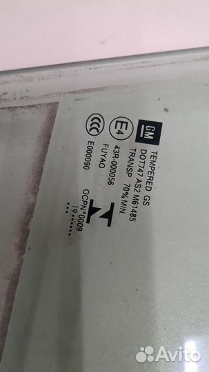 Стекло боковой двери правое переднее Opel Insignia, 2019