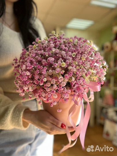 Букет из гипсофилы для женщины