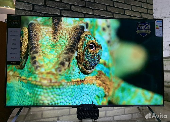 Безрамочный 50 Ultra HD 4K, qled матрица,2 пульта