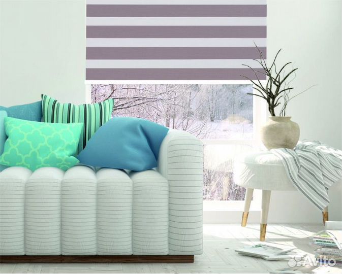 Жалюзи и рулонные шторы Зебра