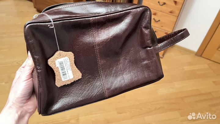 Кожаная мужская косметичка