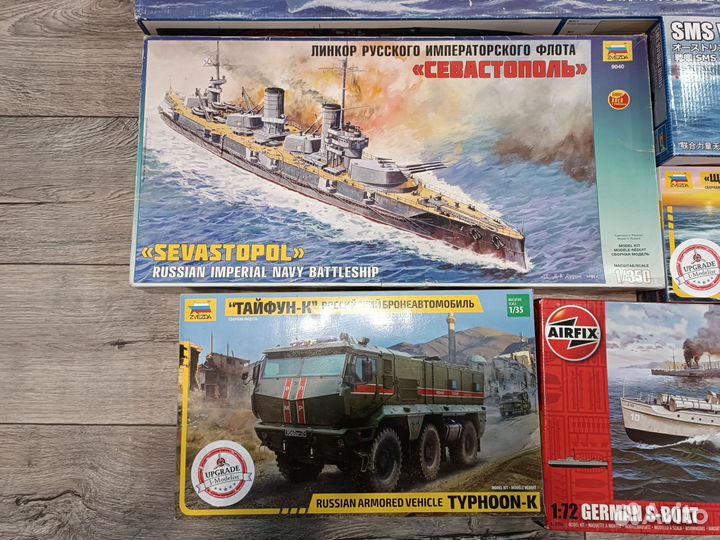 Сборные модели кораблей, военной техники