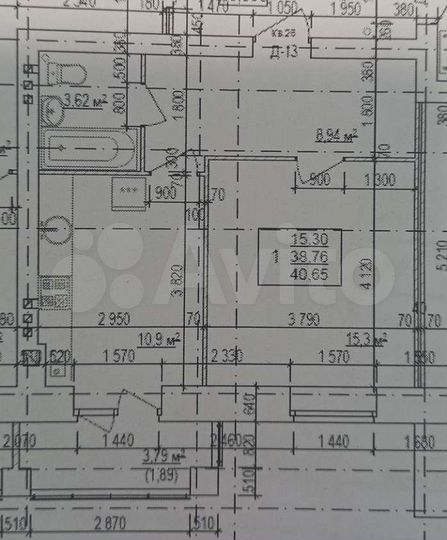 1-к. квартира, 40,7 м², 3/3 эт.