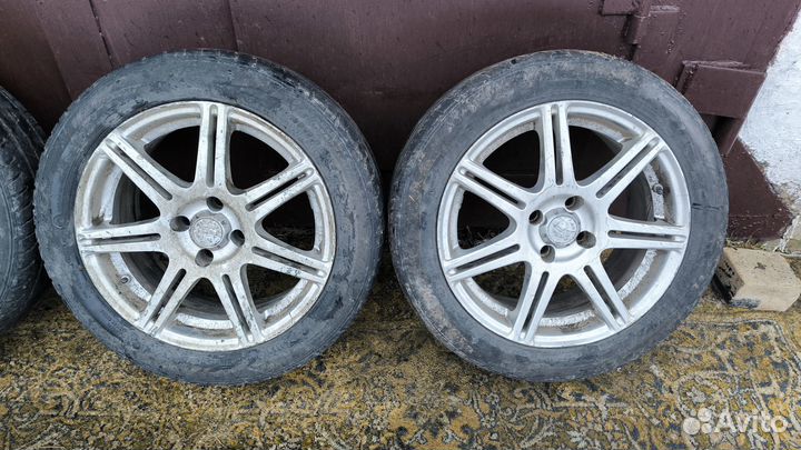 Литые диски Bridgestone r16 4x100 + шины на сезон