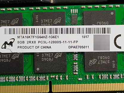 Память для компьютера Micron DDR3 8 Gb 1600 MHz