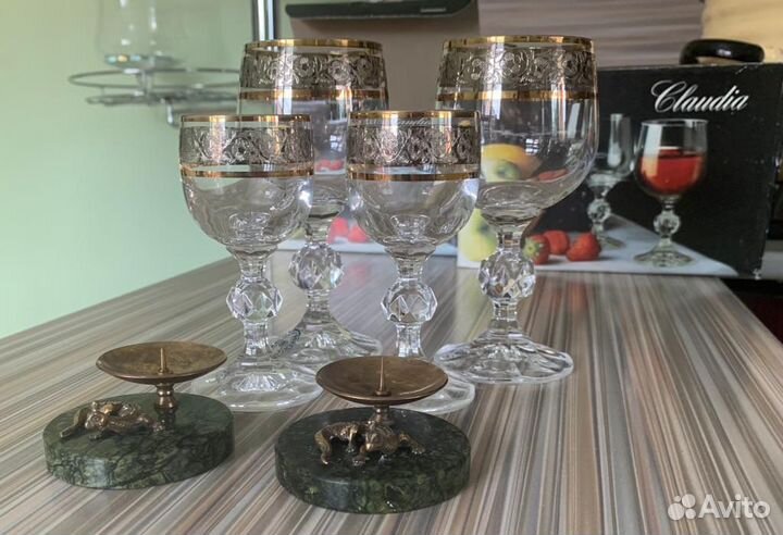 Бокалы из богемского стекла