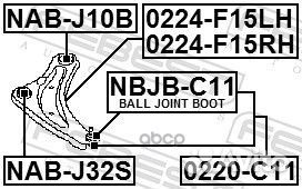 Рычаг левый nissan juke 0224-F15LH 0224-F15LH F