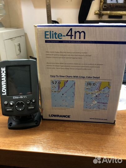 Картплотер lowrance elite-4M.Новый