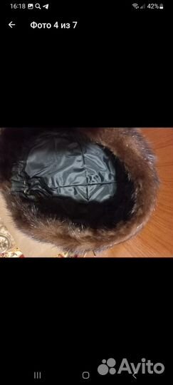 Шапка норковая женская 56 р