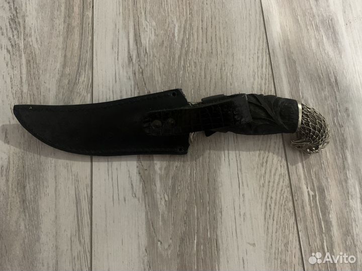 Нож охотничий разделочный (дамасская сталь)