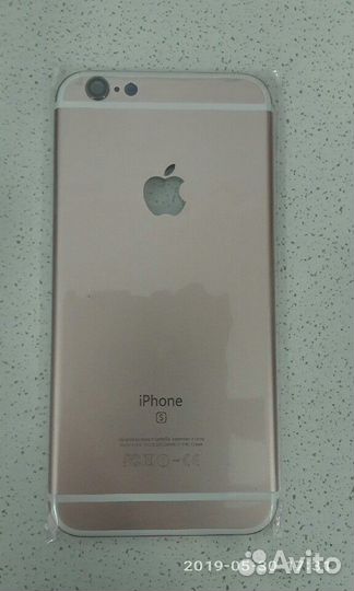 Apple 6S, задняя крышка розовое золото