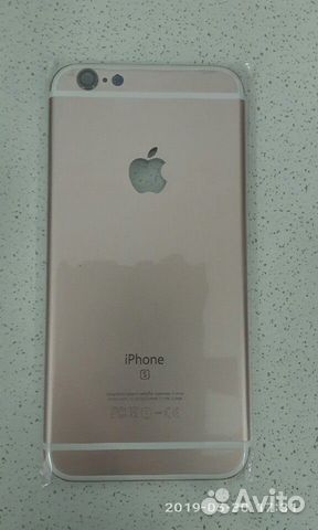 Apple 6S, задняя крышка розовое золото