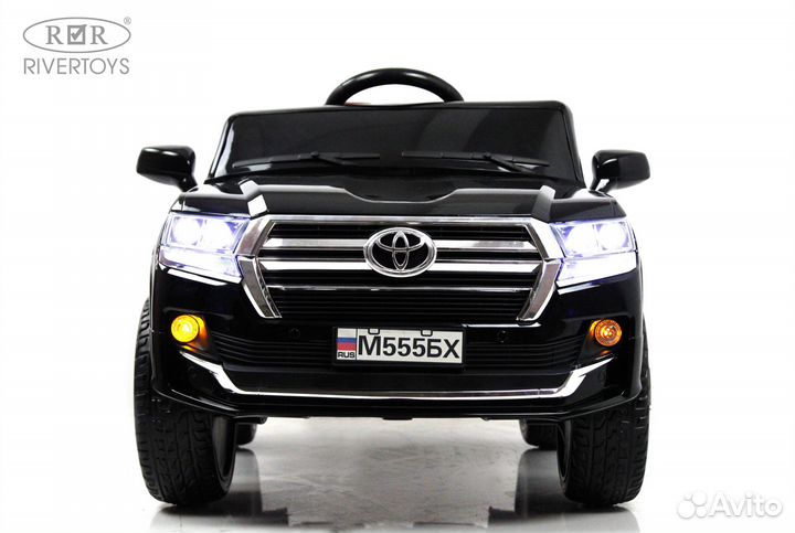 Детский электромобиль Toyota Land Cruiser М555бх черный глянец