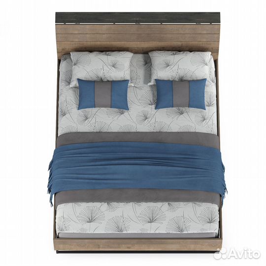 Кровать Трувор 1600 с подъёмным ортопедическим основан, цвет дуб гранж песочный/интра, шхгхв 165,2х2