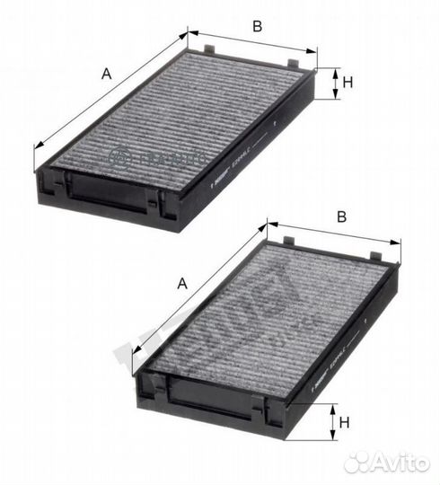 Hengst filter E2944LC-2 Фильтр салона угольныйк/кт