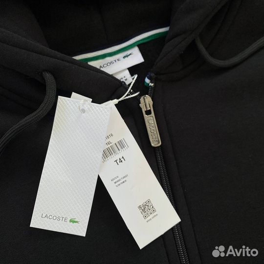 Зип худи lacoste черное