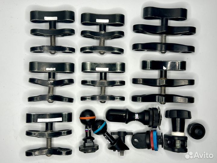 Зажимы, армы фонари диффузоры для подводного фото