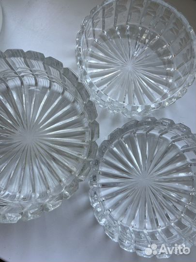 Хрустальный набор салатников