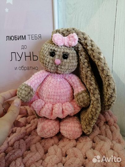 Зайка игрушка мягкая ручная работа