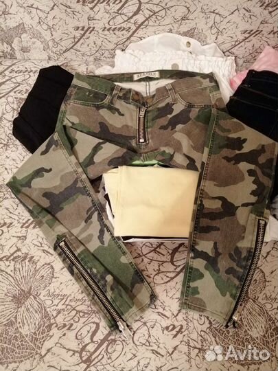 Лот джинсы, блузки, юбки, топы