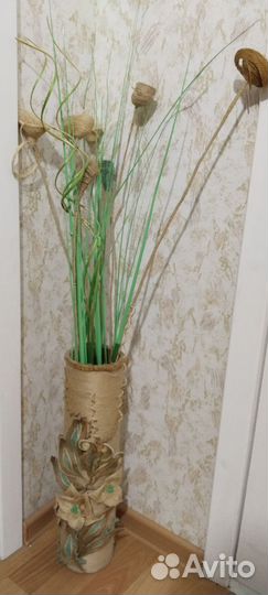 Ваза с цветами ручной работы