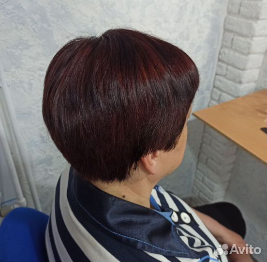 Окрашивание волос в один тон с выездом на дом