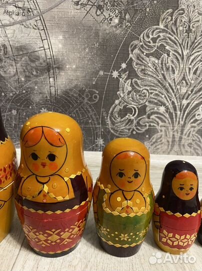 Матрешка СССР с инкрустацией