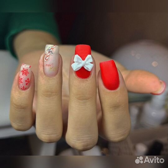 Маникюр наращивание ногтей