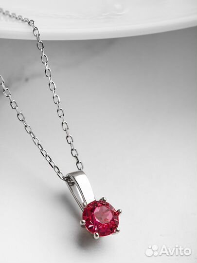 Цепочка серебро 925 45 см кулон Swarovski