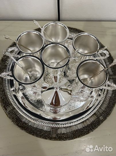 Новый сервиз посеребренный